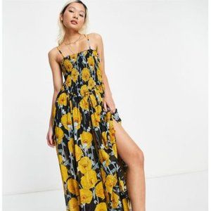 Free People Sophia Smocked Sleeveless Jumpsuit